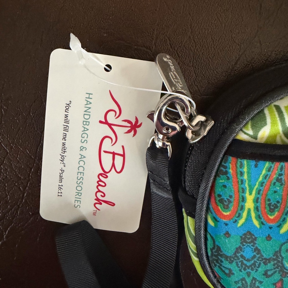BEACH 🌊 Handbags Neoprene "Scuba" Hand Bag – Vibrant Paisley Multi-Color - Picture 6 of 8